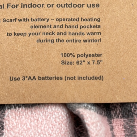 Mia & Tess The Paper Store Plaid Heated Scarf Faux Sherpa - Picture 6 of 9